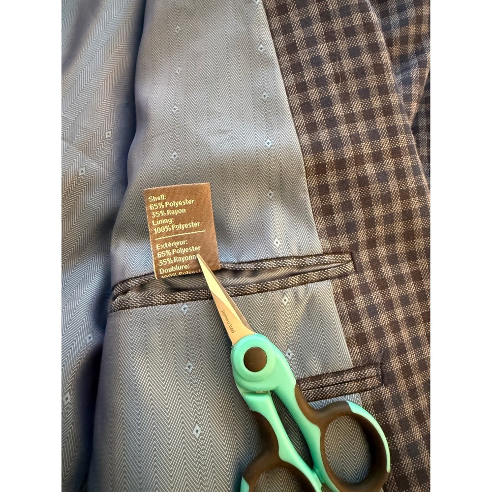 Oak Hill Sport Coat Mens 3XLT (54-56) Blue Check Two-Button Blazer Jacket‎ - Picture 14 of 14